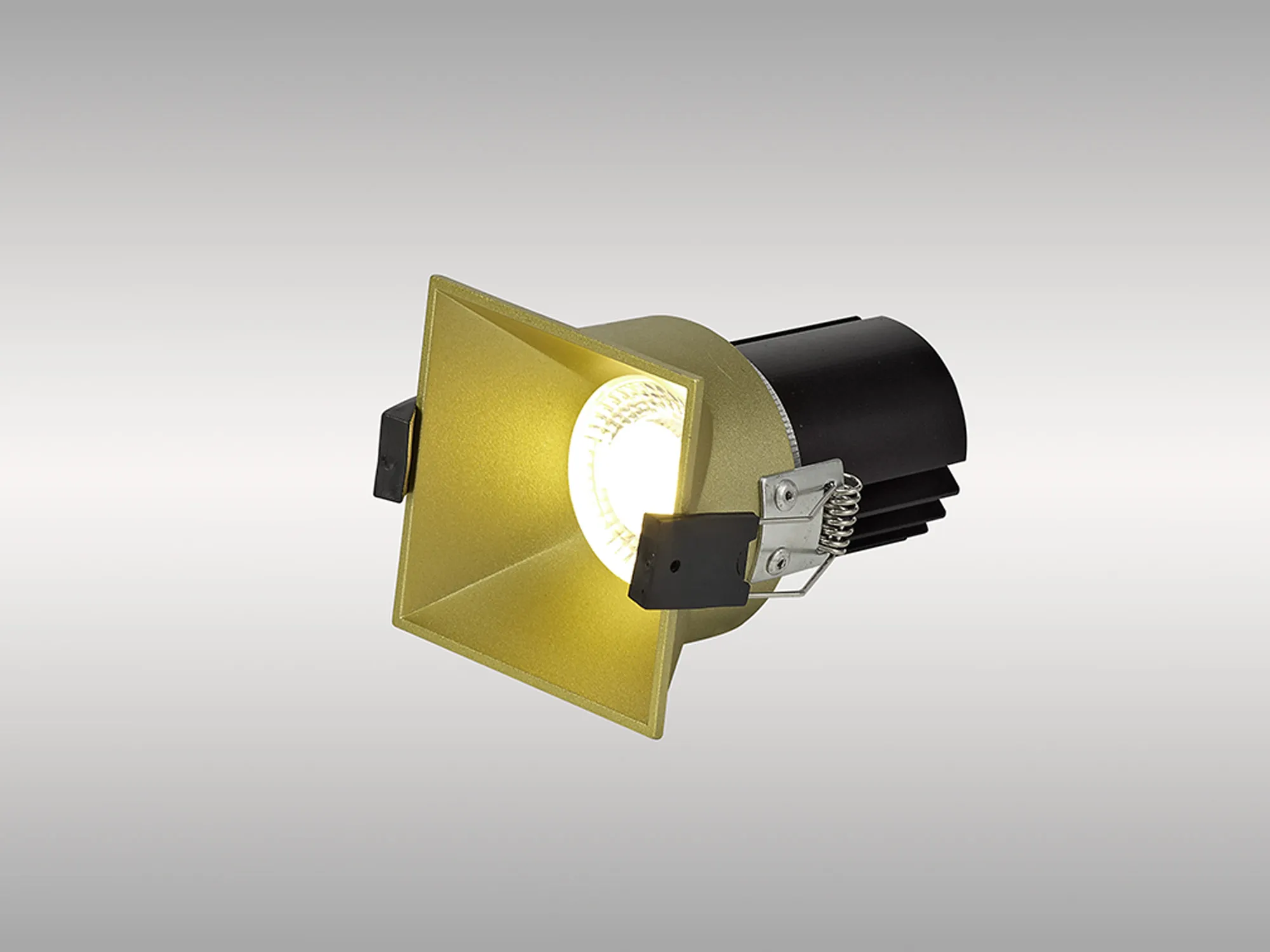 Biox 12 Tridonic Powered 12W 3000K 1200lm 36° CRI>90 LED Engine  Gold Square Fixed Recessed Spotlight; IP20 DM201960  Dlux Biox 12